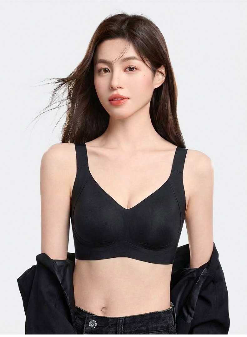 Enhancing Anti-sagging Bra Lifts The Busts & Seamless Fit With Shimmering Elastic Fabric VEIMIA