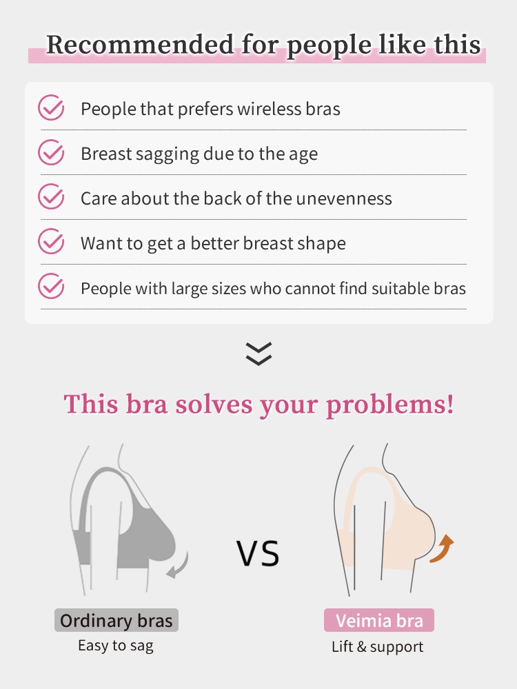 Enhancing Anti-sagging Bras Lift The Bust & Seamless Fits With Shimmering Elastic Fabrics VEIMIA