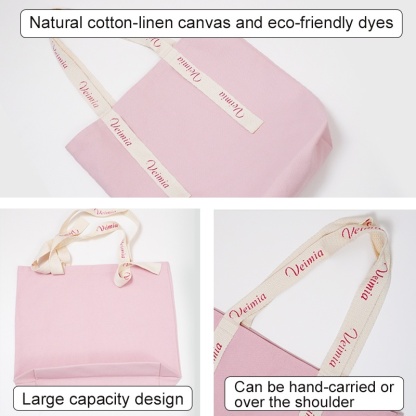 Veimia Exclusive Customized Letter Canvas Tote Bag