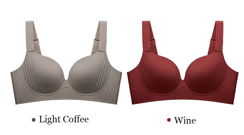 Plus Size Wireless Push Up Bra Anti-Gravity One-piece Seamless 3D Massage Thin Padded Stable Support VEIMIA