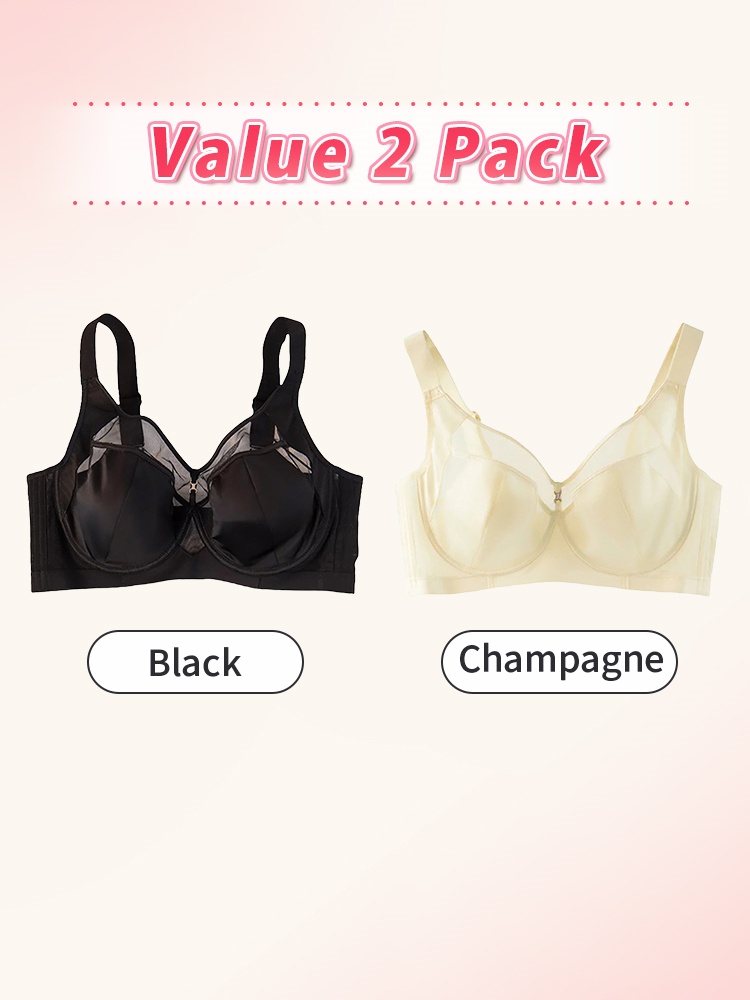 Flattering Anti-sagging Bras Soft Wire Structures, Satin Fabrics & Ultra-thin Shapes For Slimming VEIMIA
