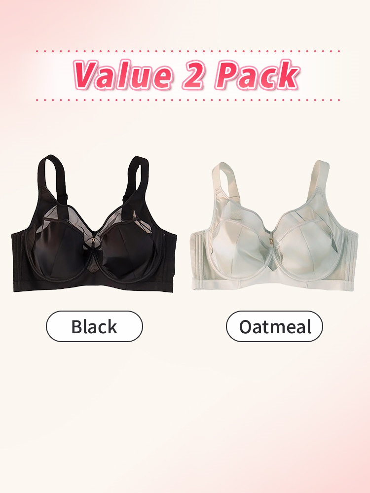 Flattering Anti-sagging Bras Soft Frame Support, Satin Materials & Ultra-thin Design For Slimming VEIMIA
