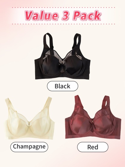 Flattering Anti-sagging Bralette Soft Wire Support, Satin Fabrics & Ultra-thin Shape For Slimming VEIMIA
