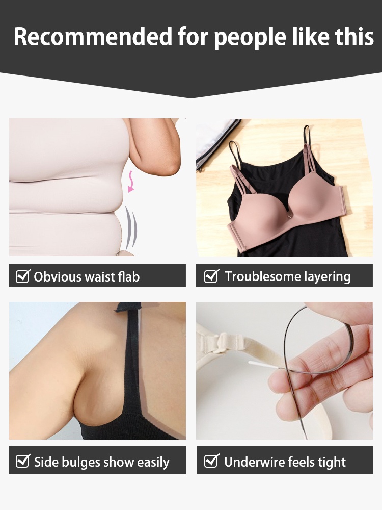 Feature graphic showing layering and side bulge concerns for tank tops VEIMIA