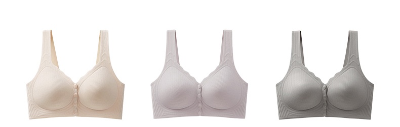 3D cups Easy Put on and Take off Wireless Front Closure Bras 3 colors Veimia
