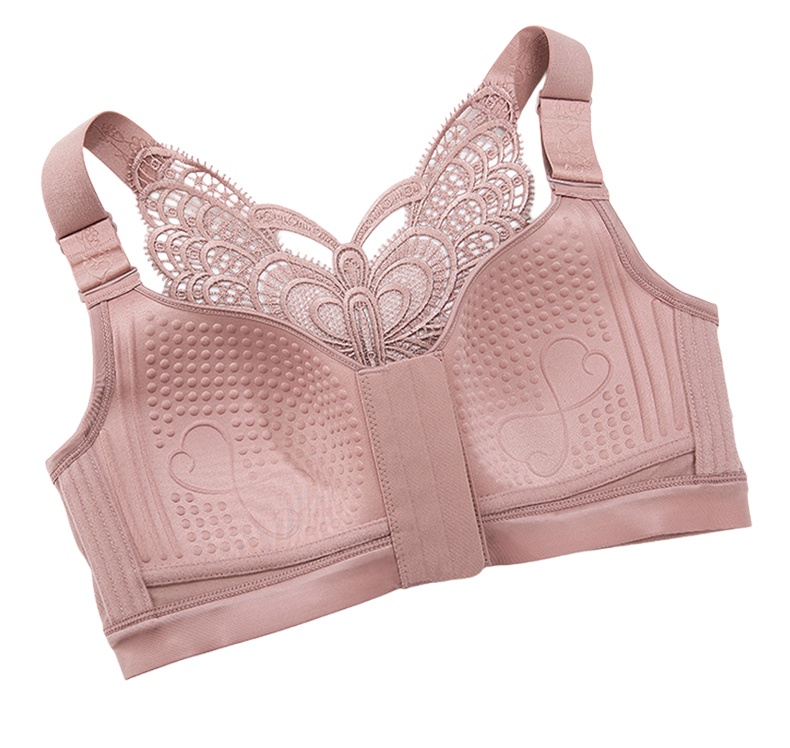 Showcase Beautiful Back Plus Size Push Up Easy Wear Front Closure Bra With Message Particles VEIMIA