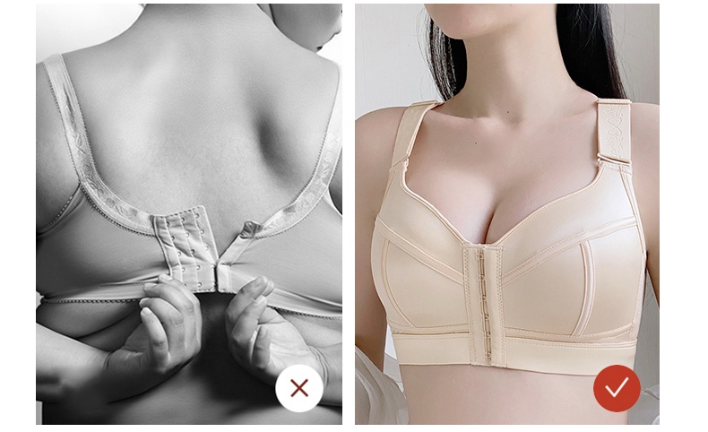 Show Off Butterfly Beautiful Back Plus Size Push Up Easy Wear Front Closure Bras For Heavy Breast VEIMIA