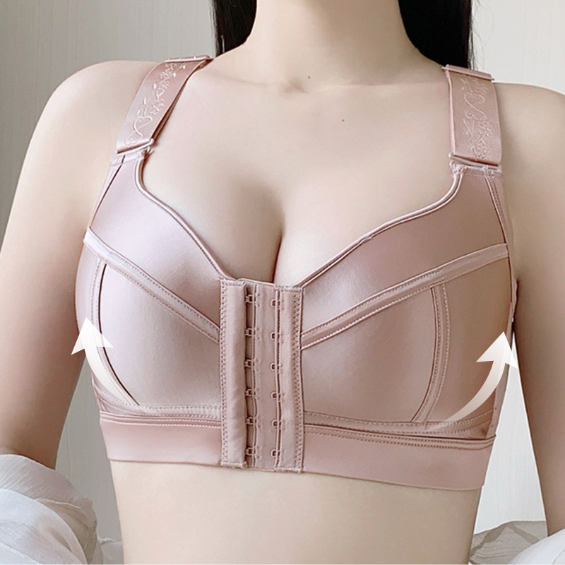 Show Off Butterfly Beautiful Back Plus Size Push Up Front Closure Bras Anti-sagging VEIMIA