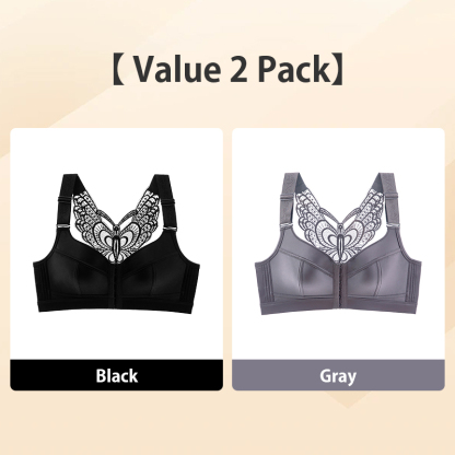 VEIMIA Show Off Beautiful Back Plus Size Push Up Front Closure Bra