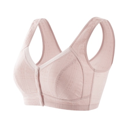 Full Coverage Front Closure Wireless Bras Vest Style Plus Size Breathable Comfort 100% Cotton Cups Anti-sagging VEIMIA