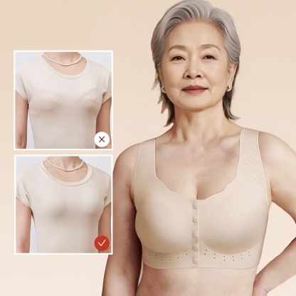 Ultra Breathable Easy Put on And Take Off Front Closure Bra For Elderly Women VEIMIA