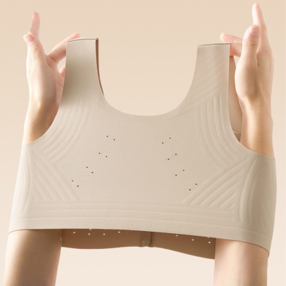 Ultra Breathable Easy Put on And Take Off Front Closure Bra For Elderly Women U shaped Back VEIMIA