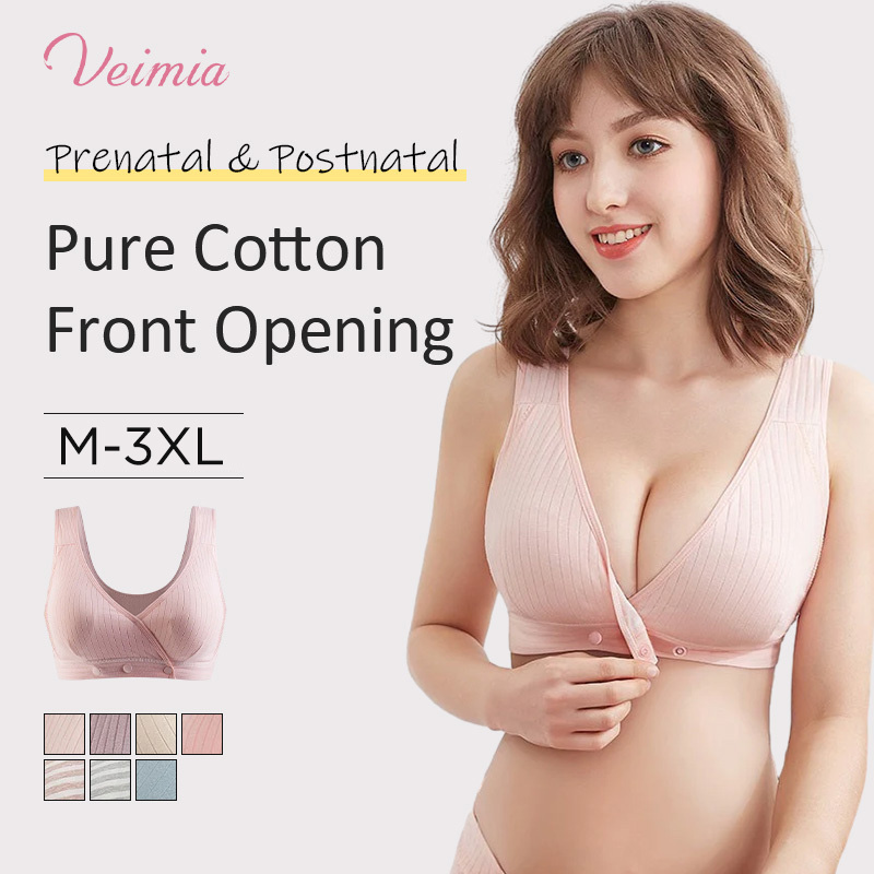 Maternity Women's Ruched Wireless Nursing Bra VEIMIA