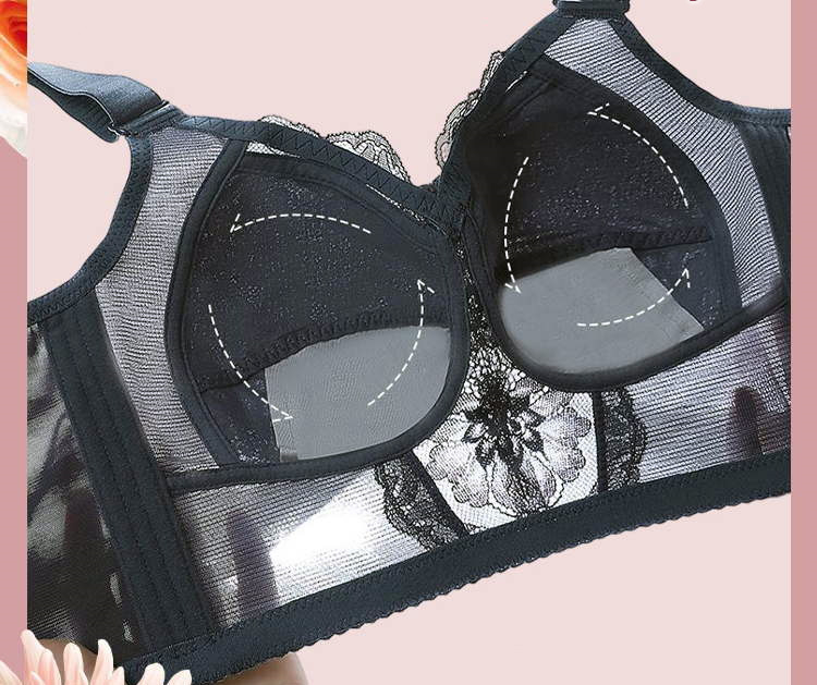 Full Coverage Lace Minimizer Bras High Armpit For Visually Slimming Veimia