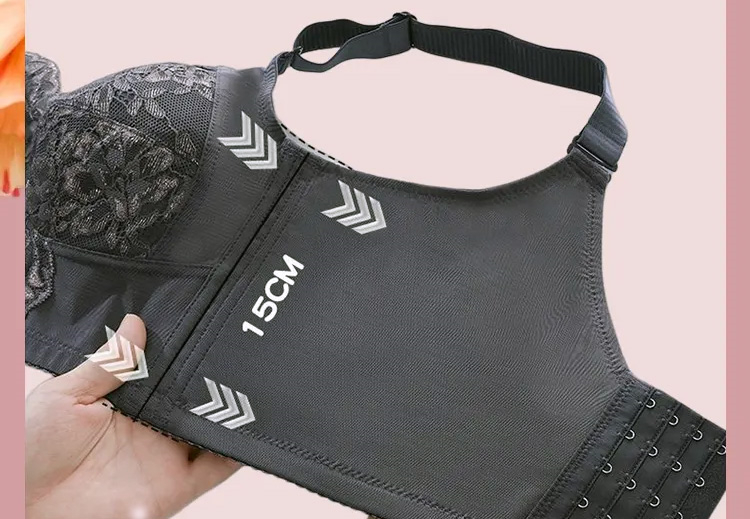 Full Coverage Lace Minimizing Bra High Armpit Design For Slimming Veimia