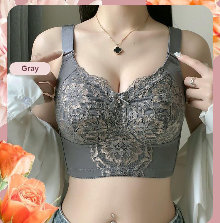 Full Coverage Lace Minimizing Bra High Armpit Design Slimming Veimia