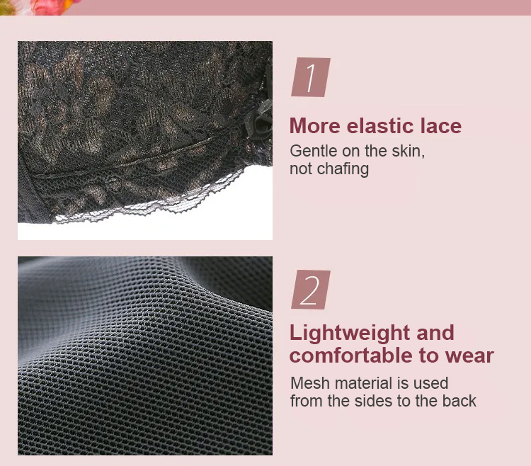 Full Coverage Lace Minimizing Bras High Armpit For Slimming Veimia