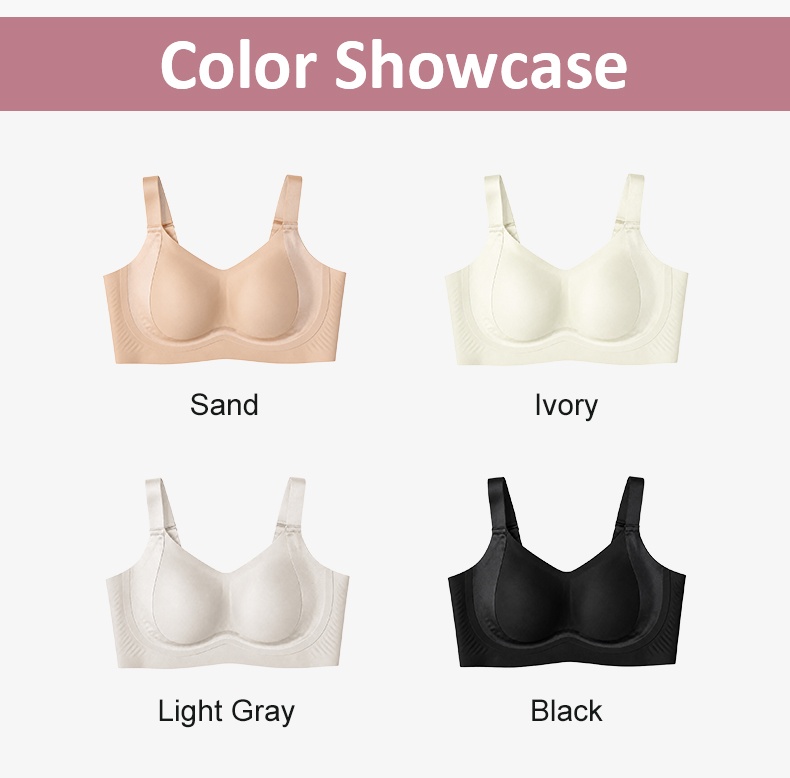 Color showcase of sand ivory light gray and black bras VEIMIA