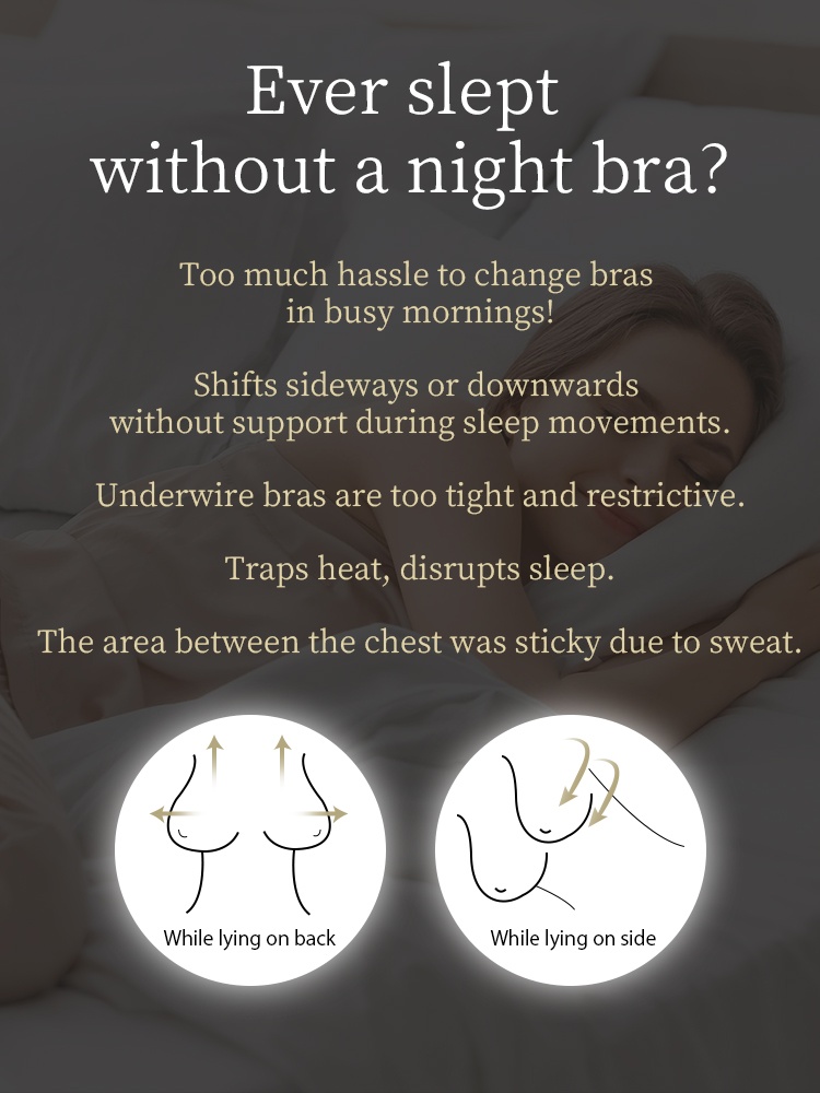 Gentle Sleep Bras Provide Nighttime Bust Supports & Ultra-soft Lace Trims Feels All Day VEIMIA