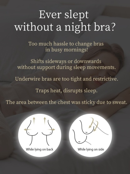 Gentle Sleep Bras Provide Nighttime Bust Supports & Ultra-soft Lace Trims Feels All Day VEIMIA