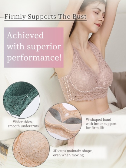 Gentle Sleep Bra Provide Nighttime Bust Nurturing & Ultra-soft Lace Detail Ease All Day VEIMIA