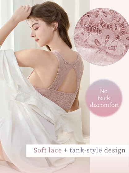 Gentle Sleep Bras Provide Nighttime Bust Care & Ultra-soft Lace Trim Comforts All Day VEIMIA