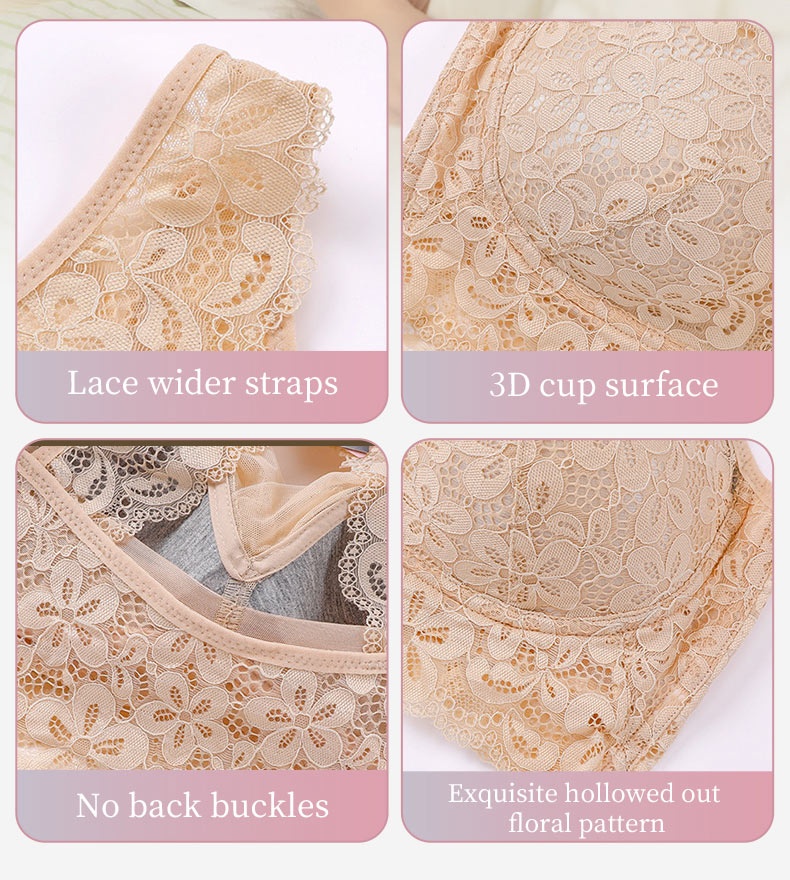 Gentle Sleep Bras Provide Nighttime Bust Nurturing & Ultra-soft Lace Comfort All Day VEIMIA