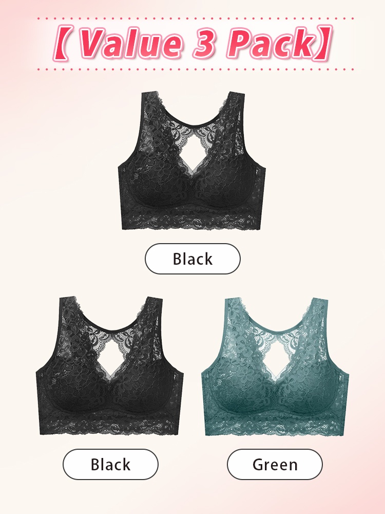Gentle Sleep Bra Provide Nighttime Bust Nurturing & Ultra-soft Lace Trims Feels All Day VEIMIA