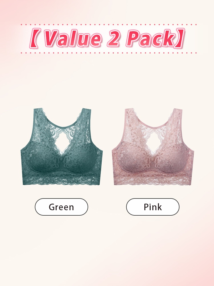 Gentle Sleep Bra Provide Nighttime Bust Care & Ultra-soft Lace Details Eases All Day VEIMIA