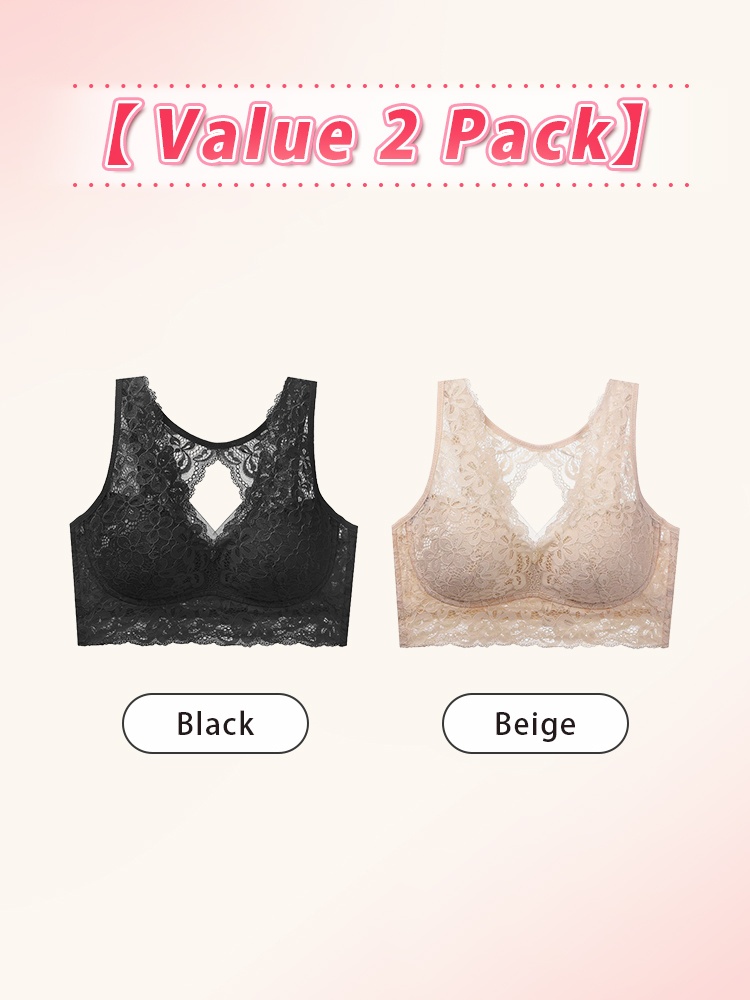 Gentle Sleep Bras Provide Nighttime Bust Nurturing & Ultra-soft Lace Trim Feels All Day VEIMIA