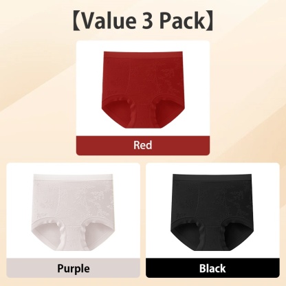 3 Pieces Always Fresh Jacquard Seamless Panties High Elastic & Breathable Crotch VEIMIA