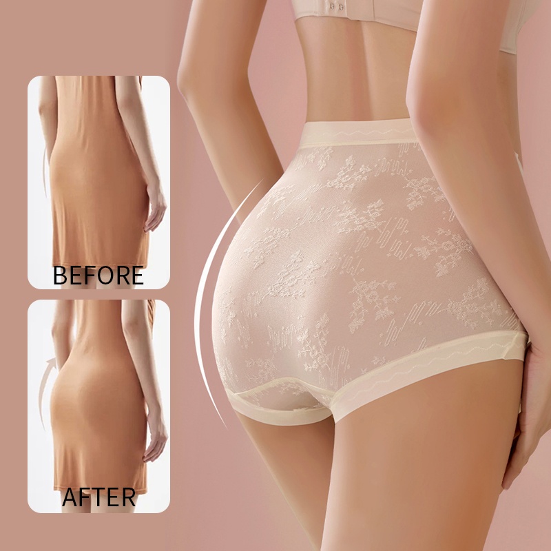 Always Fresh Jacquard Seamless Panties - High Elastic & Breathable Longer Crotch VEIMIA