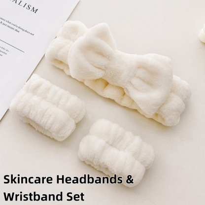 VEIMIA Gifts Pack (4 Items)- Wash Laundry Bag & Cotton Socks & Skincare Headbands & Wristband Set & Canvas Tote Bag
