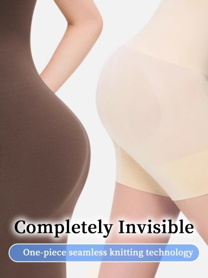 High-elastic Shapewear Shorts Double-X Compression For Tummy Control With 7cm Non-roll Hem & All-day Comfort VEIMIA