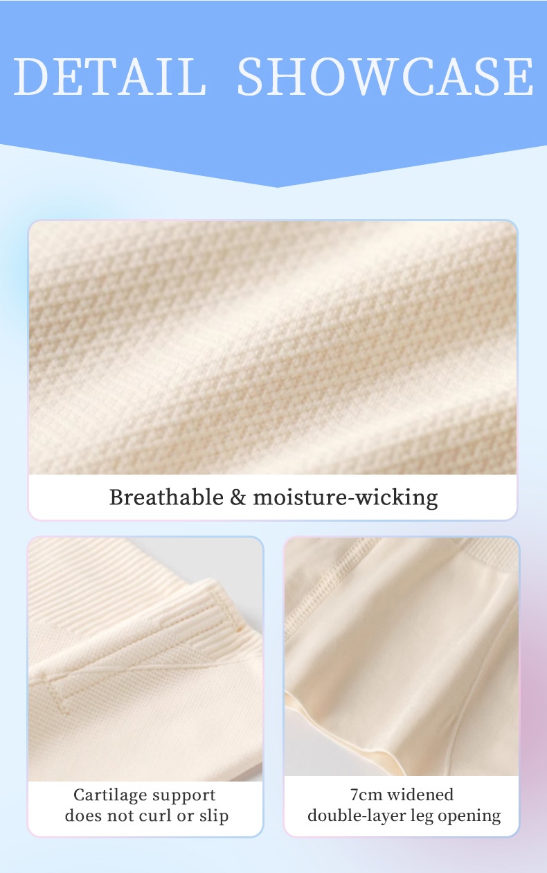 High-elastic Shapewear Shorts Double-X Compression For Tummy Control With 7cm Non-roll Hem & All-day Comfort VEIMIA