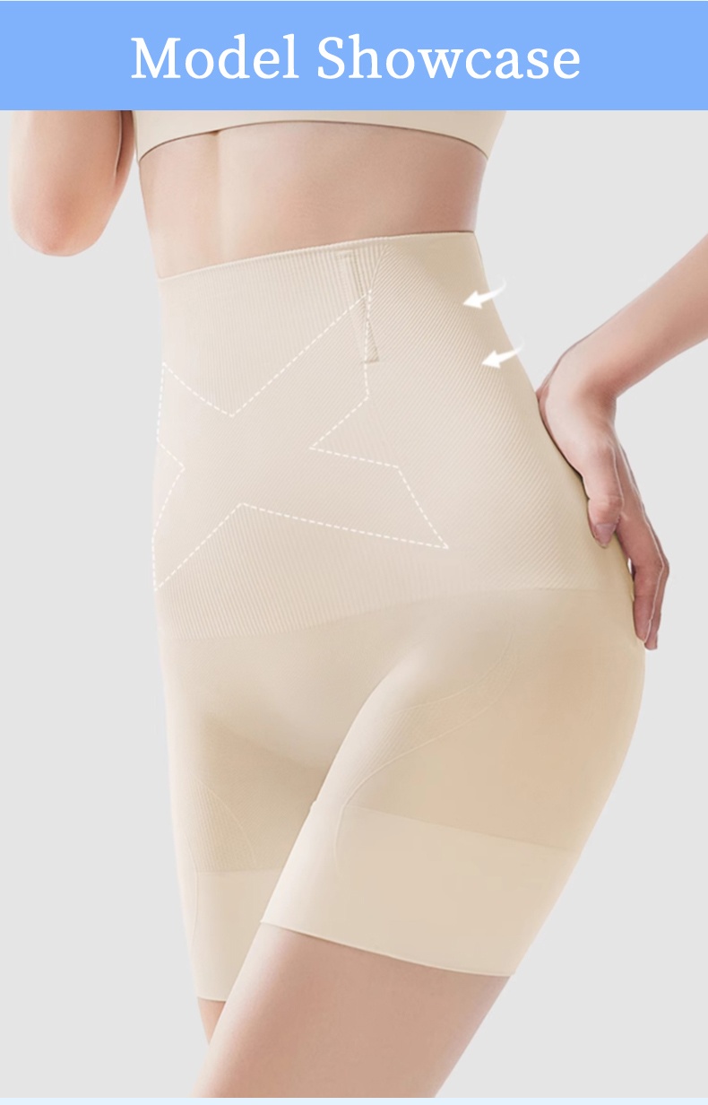 High-elastic Shapewear Shorts Double-X Compression For Tummy Control With 7cm Non-roll Hem & All-day Comfort VEIMIA