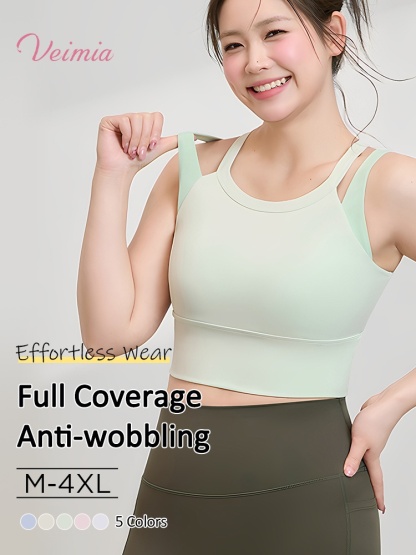High-impact Sports Bras Motion Control For High-intensity Moves Wear-alone Racerbacks & Side Compression VEIMIA