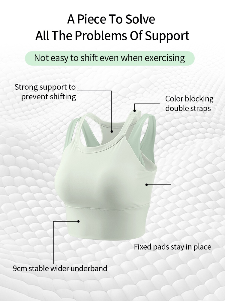 High-impact Sports Bra Motion Controls For High-intensity Move Wear-alone Racerback & Side Compression VEIMIA