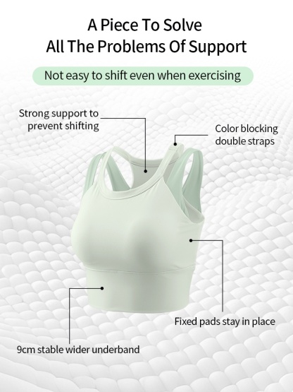 High-impact Sports Bra Motion Controls For High-intensity Move Wear-alone Racerback & Side Compression VEIMIA