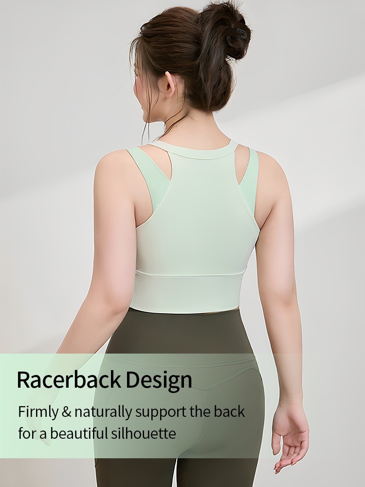 High-impact Sports Bras Motion Controls For High-intensity Moves Wear-alone Racerback & Side Compression VEIMIA