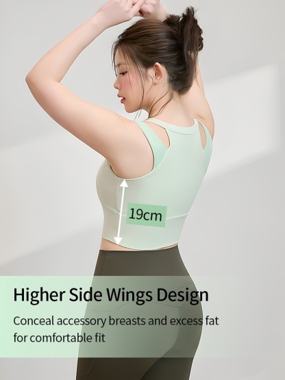 High-impact Sports Bra Motion Controls For High-intensity Move Wear-alone Racerbacks & Side Compression VEIMIA