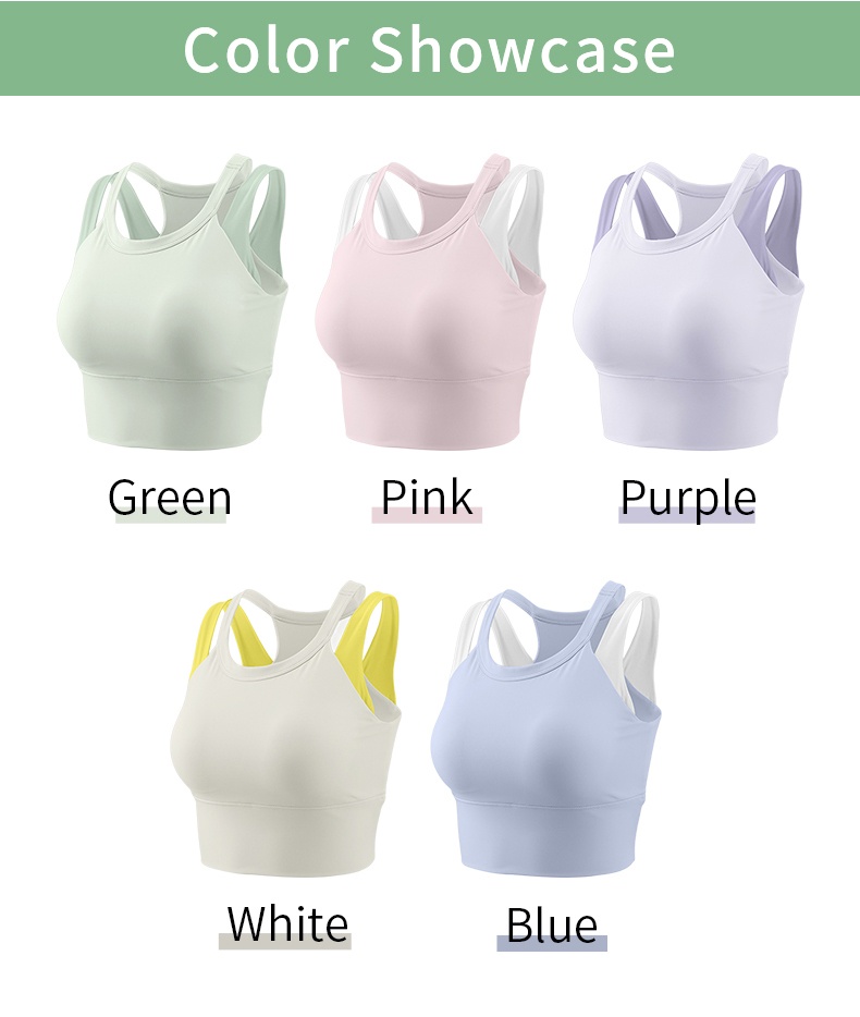 High-impact Sports Bras Motions Control For High-intensity Move Wear-alone Racerback & Side Compression VEIMIA