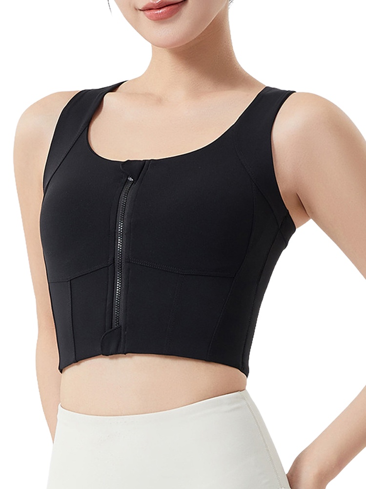 High-impact Sports Bras With Front Zips Strong Support, No Bounce Sculpting Fits For Intense Workout VEIMIA