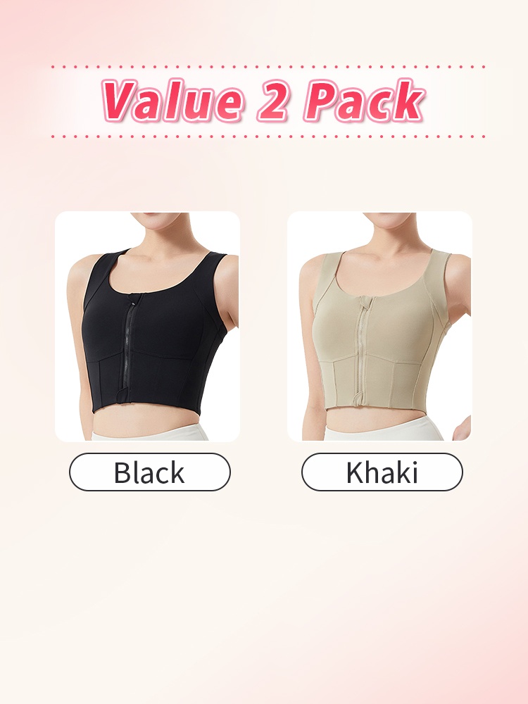 High-impact Sports Bras With Front Zips Strong Support, No Bounces Sculpting Fits For Intense Workouts VEIMIA