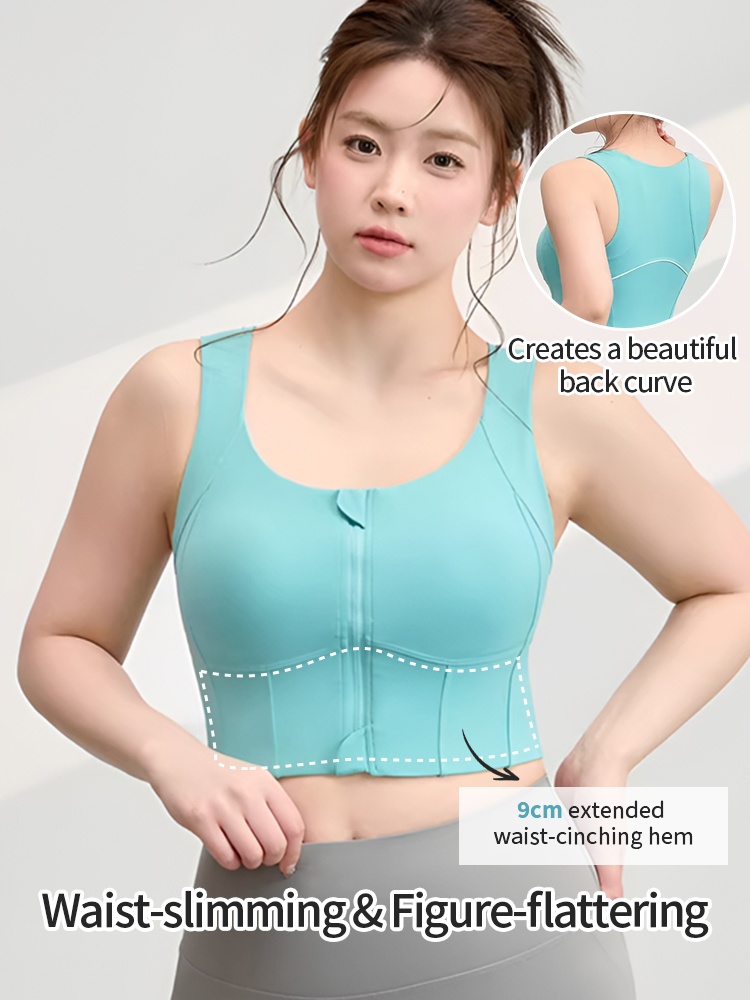 High-impact Sports Bras With Front Zip Strong Support, No Bounce Sculpting Fits For Intense Workouts VEIMIA