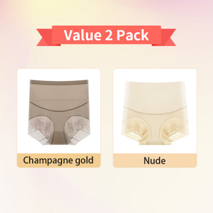 2 Pieces Hot Style Silky High Waist Shaping Underwear Tummy Tucking Women VEIMIA