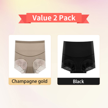 2 Pieces Hot Style Silky High Waist Shaping Underwear Tummy Tucking For Women VEIMIA