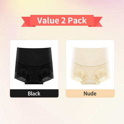 2 Pieces Hot Style Silky High Waist Shaping Underwear Tummy Tucking VEIMIA