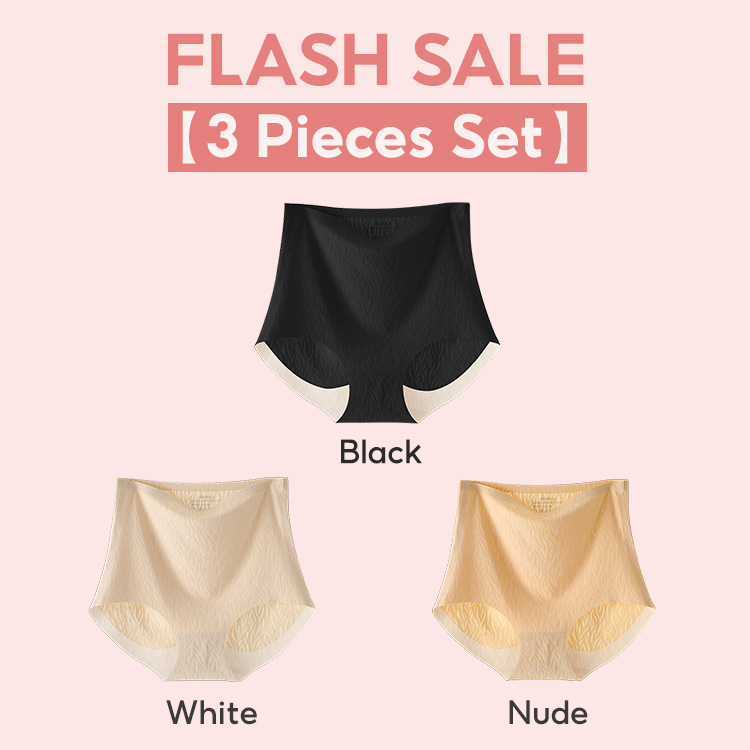 3 Pieces Underwear Set Comfortable High Waist Traceless Panties Soft With No Pressure VEIMIA