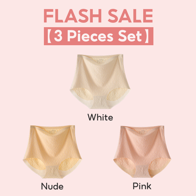 3 Pieces Underwear Set Comfortable High Waisted Traceless Panties Soft With No Pressure VEIMIA